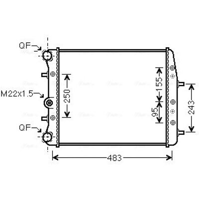 Prasco SAA2005 Aluminium Radiator for SEAT Ibiza 3 & 4 - Motor Kjøling Prasco SAA2005 Aluminium Radiator for SEAT Ibiza 3 & 4 - Motor Kjøling