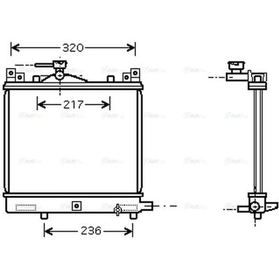 PRASCO SZA2057 Aluminium Radiator - Engine Cooling System PRASCO SZA2057 Aluminium Radiator - Engine Cooling System