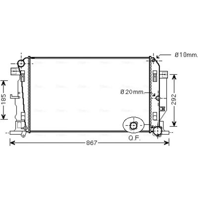 PRASCO MS2446 Aluminiowy Radiator - Chłodzenie, Zbiornik na wodę, Mercedes-Benz PRASCO MS2446 Aluminiowy Radiator - Chłodzenie, Zbiornik na wodę, Mercedes-Benz