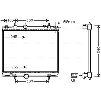 PRASCO PEA2331 Aluminiumkühler - Kühlsystem für Citroën C8 II, Peugeot 807 MPV PRASCO PEA2331 Aluminiumkühler - Kühlsystem für Citroën C8 II, Peugeot 807 MPV