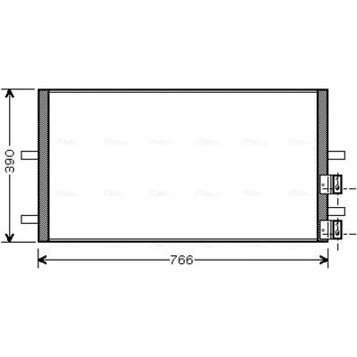 PRASCO FDA5407 Aluminium Condenser for Ford Transit Mk6 - Condenser PRASCO FDA5407 Aluminium Condenser for Ford Transit Mk6 - Condenser