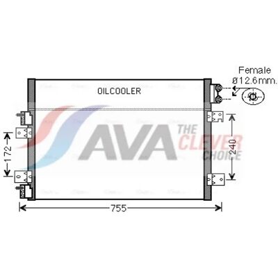 AVA QUALITY COOLING Kondensator - R 134a - 630mm - 422mm - 18mm - Cooling Condenser AVA QUALITY COOLING Kondensator - R 134a - 630mm - 422mm - 18mm - Cooling Condenser