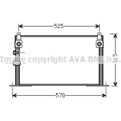 Ava Cooling Aluminium Klimaanlagenkühler - R134a - 530mm Ava Cooling Aluminium Klimaanlagenkühler - R134a - 530mm
