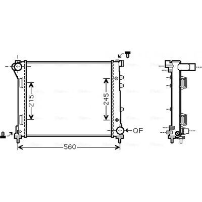 PRASCO FTA2387 Aluminium Radiator - FIAT 500 3-dør PRASCO FTA2387 Aluminium Radiator - FIAT 500 3-dør