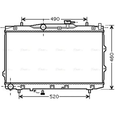 Ava Quality Cooling KAA2074 Radiator - Aluminium, Plastic, 375x668mm Ava Quality Cooling KAA2074 Radiator - Aluminium, Plastic, 375x668mm