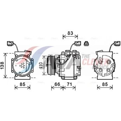 Compresseur de climatisation SANDEN TRS090 - R 134a, poulie 110mm - Publicité Compresseur de climatisation SANDEN TRS090 - R 134a, poulie 110mm - Publicité