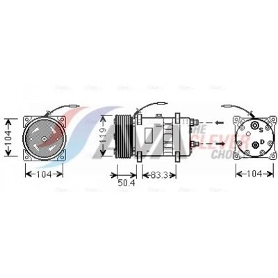Kompresor klimatyzacji AVA Deutschland GmbH - R134a - 155 cc Kompresor klimatyzacji AVA Deutschland GmbH - R134a - 155 cc