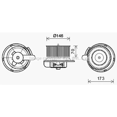 Highway Automotive Modèle ME8287 Ventilateur de ventilation auto - Contrôle climatique Highway Automotive Modèle ME8287 Ventilateur de ventilation auto - Contrôle climatique
