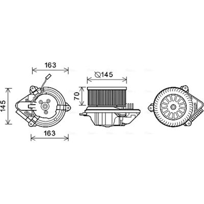 Motor eléctrico AVA COOLING CN8515 - Ventilador interior Motor eléctrico AVA COOLING CN8515 - Ventilador interior