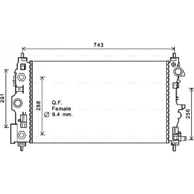 Chevrolet CT2046 Oliekoeler Radiator - Koelsysteem Chevrolet CT2046 Oliekoeler Radiator - Koelsysteem