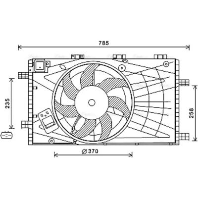 AVA COOLING OL7621 Radiator Fan - 8 Blades 14V 381mm AVA COOLING OL7621 Radiator Fan - 8 Blades 14V 381mm