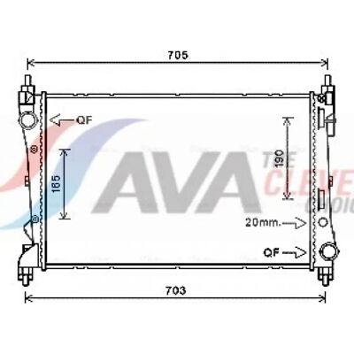 PRASCO FTA2449 Aluminium Radiator - for FIAT Doblo II PRASCO FTA2449 Aluminium Radiator - for FIAT Doblo II