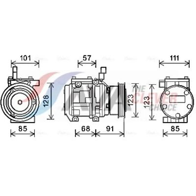 Hyundai Compressor - 10PA15C - Viscosity, R 134a - Air Conditioner Hyundai Compressor - 10PA15C - Viscosity, R 134a - Air Conditioner
