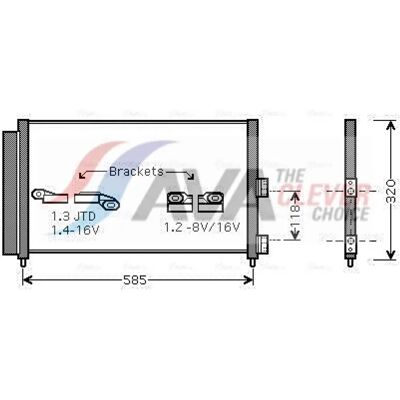 PRASCO FT5289D Aluminium Car A/C Condenser - Includes Dryer PRASCO FT5289D Aluminium Car A/C Condenser - Includes Dryer