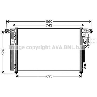Prasco HY5176D Aluminum Condenser with Dryer - Condenser for Hyundai Santa Fe 2 Prasco HY5176D Aluminum Condenser with Dryer - Condenser for Hyundai Santa Fe 2
