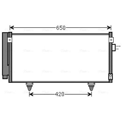 Subaru SU5077D Condenser - Aluminium - R 134a - 641mm x 310mm x 16mm Subaru SU5077D Condenser - Aluminium - R 134a - 641mm x 310mm x 16mm