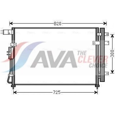 Ava Cooling Kaa5138d - Kia Carnival 2006 2.9 CRDi Aircon Condenser Ava Cooling Kaa5138d - Kia Carnival 2006 2.9 CRDi Aircon Condenser