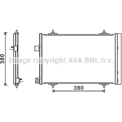 AVA COOLING CNA5274D Aluminum Car Condenser - Air Conditioner Radiator AVA COOLING CNA5274D Aluminum Car Condenser - Air Conditioner Radiator