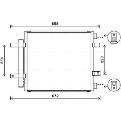 AVA COOLING JR5053D Aluminium Kondensor - Klimaanlage AVA COOLING JR5053D Aluminium Kondensor - Klimaanlage
