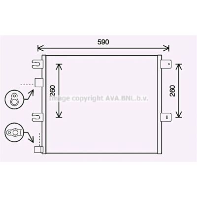 HIGHWAY AUTOMOTIVE RE5124 Aluminium Condenser - Air Conditioning HIGHWAY AUTOMOTIVE RE5124 Aluminium Condenser - Air Conditioning