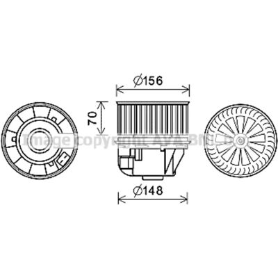 AVA COOLING FD8613 - Electric Motor for Ford Kuga AVA COOLING FD8613 - Electric Motor for Ford Kuga