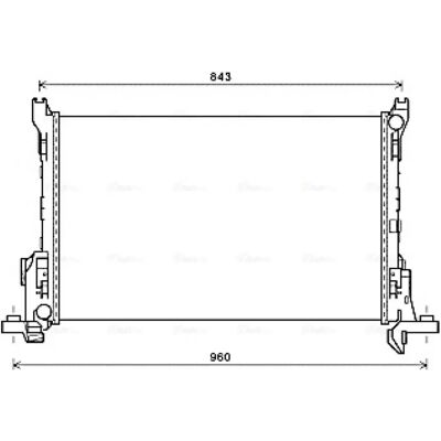Ava Quality Cooling RT2624 Aluminium Radiator - 750mm Gaten - 490mm Breedte - 24mm Diepte Ava Quality Cooling RT2624 Aluminium Radiator - 750mm Gaten - 490mm Breedte - 24mm Diepte