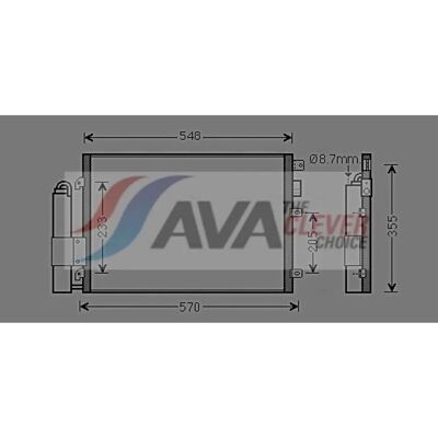 Condensator din aluminiu PRASCO RTA5275D - Aer condiționat auto Condensator din aluminiu PRASCO RTA5275D - Aer condiționat auto