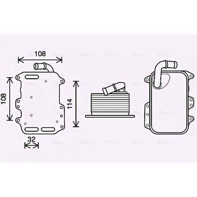 PRASCO AI3405 Water-Cooled Oil Cooler - Oil Cooler PRASCO AI3405 Water-Cooled Oil Cooler - Oil Cooler