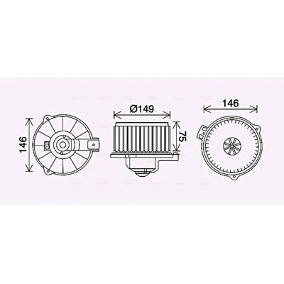 Moteur Électrique AVA QUALITY COOLING - Ventilateur Intérieur - 149mm - 174W Moteur Électrique AVA QUALITY COOLING - Ventilateur Intérieur - 149mm - 174W
