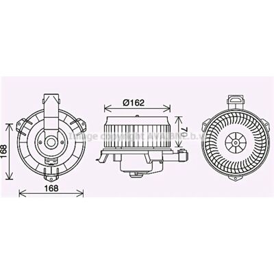 PRASCO TO8743 - Moteur électrique, pulseur d'air - 2 pôles PRASCO TO8743 - Moteur électrique, pulseur d'air - 2 pôles