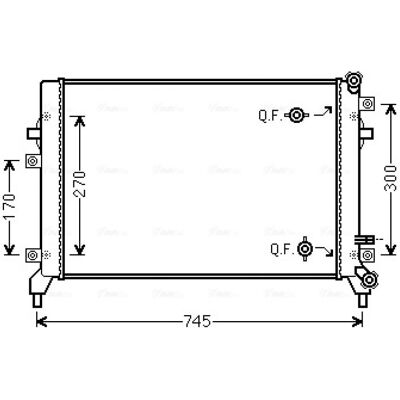 PRASCO VN2295 - Radiator - for VW, Audi - 627x415x23 mm PRASCO VN2295 - Radiator - for VW, Audi - 627x415x23 mm