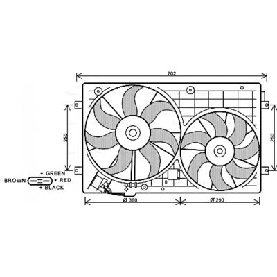 PRASCO VN7528 - Radiator Fan Motor - Includes Frame - 220W - 2 Year Warranty PRASCO VN7528 - Radiator Fan Motor - Includes Frame - 220W - 2 Year Warranty