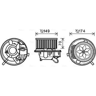 PRASCO 12V Auto-Lüftungsmotor - Auto Luftzirkulationsmotor PRASCO 12V Auto-Lüftungsmotor - Auto Luftzirkulationsmotor