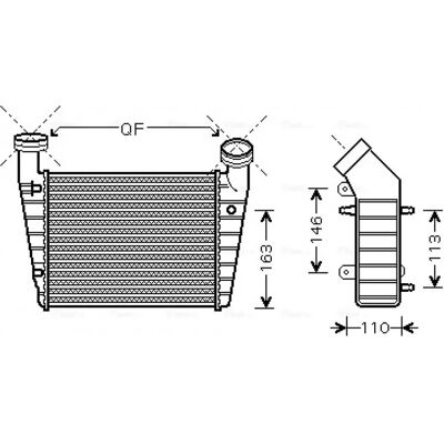 PRASCO VNA4238 Intercooler - Ψυχόμενο με αέρα - 230mm νήμα - Αλουμινένια πτερύγια - VW Passat PRASCO VNA4238 Intercooler - Ψυχόμενο με αέρα - 230mm νήμα - Αλουμινένια πτερύγια - VW Passat
