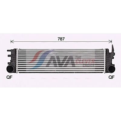 PRASCO MS4721 Intercooler - Air Water, Fast Connects, Mercedes-Benz Vito Classe V PRASCO MS4721 Intercooler - Air Water, Fast Connects, Mercedes-Benz Vito Classe V