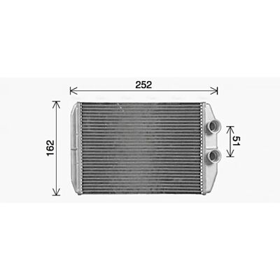 PRASCO RT6661 Aluminium Radiator - Car Heating System PRASCO RT6661 Aluminium Radiator - Car Heating System