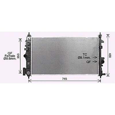 PRASCO OL2726 Radiator - Aluminium - 680mm x 378mm x 26mm - Radiator for Opel Insignia PRASCO OL2726 Radiator - Aluminium - 680mm x 378mm x 26mm - Radiator for Opel Insignia