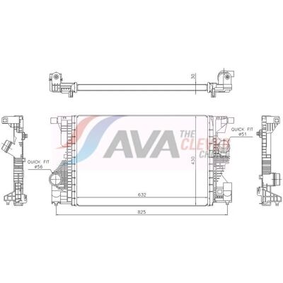 Ava Cooling - Ms4808 - Mercedes-Benz A-Series - Intercooler Ava Cooling - Ms4808 - Mercedes-Benz A-Series - Intercooler