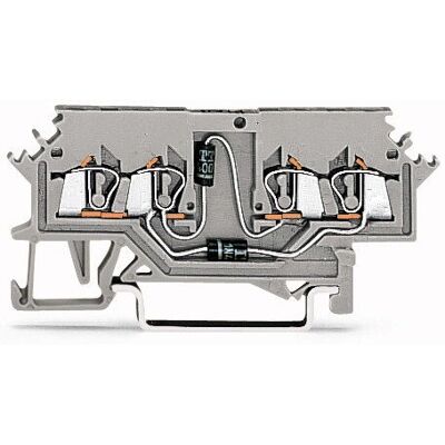 Morsetto a diodi grigio 4P Wago 279-620/281-408 Morsetto a diodi grigio 4P Wago 279-620/281-408