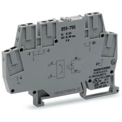 Wago 859-796 Terminalblok - 5-polig Grijs Wago 859-796 Terminalblok - 5-polig Grijs