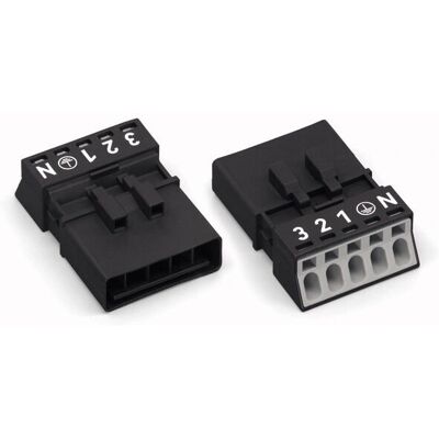 Connecteur de fil WAGO 890-215 - 4 + PE Broches, Noir - Type de produit - Publicité Connecteur de fil WAGO 890-215 - 4 + PE Broches, Noir - Type de produit - Publicité