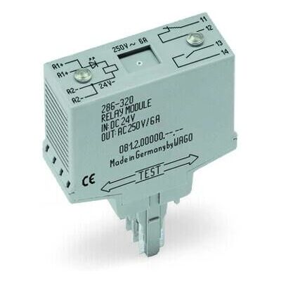 WAGO 286-320 elektrisches Relais - 24V/DC 6A, Grau WAGO 286-320 elektrisches Relais - 24V/DC 6A, Grau