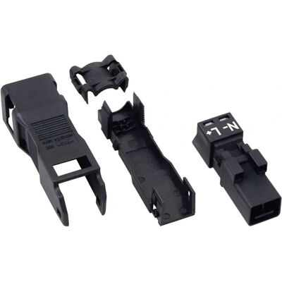 WAGO 890-112-1 Stromanschluss - 2 Pole, 16A, Schwarz - Stromanschluss WAGO 890-112-1 Stromanschluss - 2 Pole, 16A, Schwarz - Stromanschluss