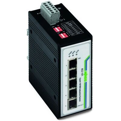 Wago 852-101 Industrieller Netzwerkswitch - 5 Ports - Schwarz Wago 852-101 Industrieller Netzwerkswitch - 5 Ports - Schwarz