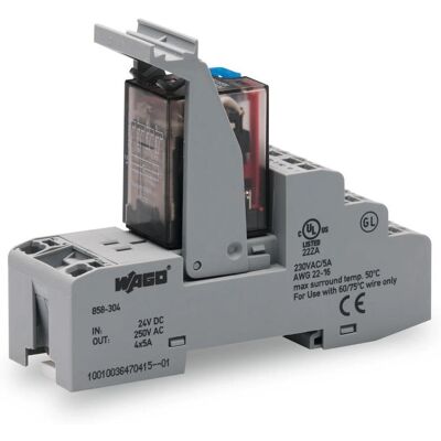 WAGO 858-304 Relämodul - 24V/DC 4PDT kompakt WAGO 858-304 Relämodul - 24V/DC 4PDT kompakt