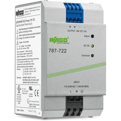 Zasilacz Wago 787-722 - 120 W, Szary Zasilacz Wago 787-722 - 120 W, Szary