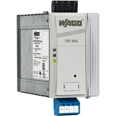 Alimentatore Wago 787-842 - 24 V/DC, 20 A, 480 W, IP20, Montaggio su guida DIN Alimentatore Wago 787-842 - 24 V/DC, 20 A, 480 W, IP20, Montaggio su guida DIN