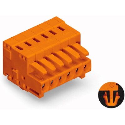Wago 734-212/008-000 Bornier - 12P, Orange Wago 734-212/008-000 Bornier - 12P, Orange