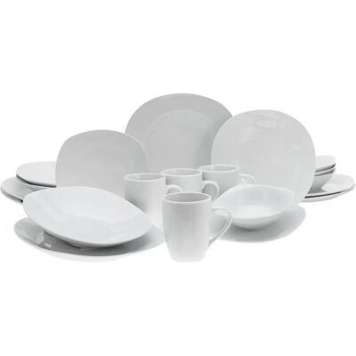 Set di piatti in porcellana Square Weiss da 20 pezzi - Per 4 persone Set di piatti in porcellana Square Weiss da 20 pezzi - Per 4 persone