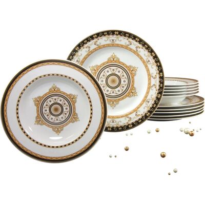 CreaTable Majestosa Service - Porcelaine, Noir/Blanc, 12 pièces - Publicité CreaTable Majestosa Service - Porcelaine, Noir/Blanc, 12 pièces - Publicité